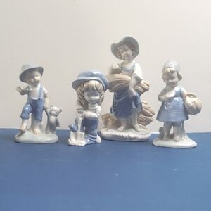 Vintage Giftcraft Figurines Farmhouse Decor Set of 4